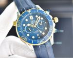 High Quailty Omega Seamaster 300M Blue Dial Rubber Strap CITIZEN Replica Watch